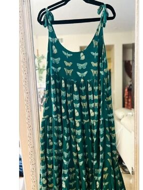 Kate Quinn Prairie dress Green Butterfly